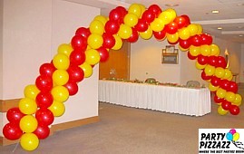 23-foot 2-color Spiral Arch.  Hibiscus Ballroom, Ala Moana Hotel
