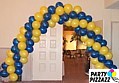 20-foot Sapphire Blue & Goldenrod Arch.  Grand Ballroom, Pacific Beach Hotel