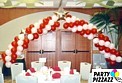 25-foot Red & White Spiral Arch w/ Stars - Grand Ballroom, Prince Kuhio Hotel