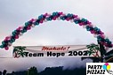 35-foot Pearl Fuchsia, Teal & Silver Spiral Arch - 6 AM over the Koolaus