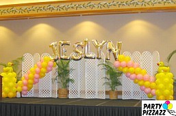 MegaLoon Silver Letters with Latex Balloons