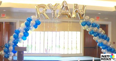 "RYAN" Blue & Silver Arch.  Tradewind Ballroom, Hickam AFB