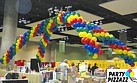 Customized Criss-Cross Arch, with Giant 16" balloons.  Hawaii Convention Center