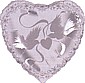 See-Thru Crystal Doves with Heart... Great for Weddings or Valentine's Day!