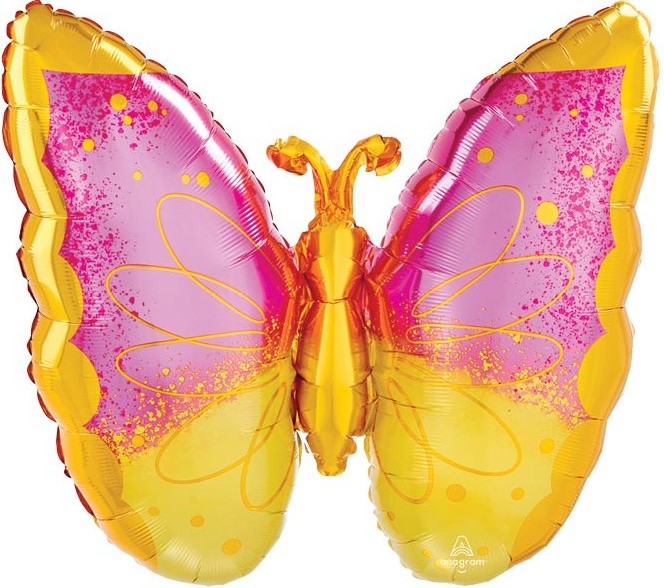 Pink Yellow Butterfly 25