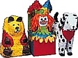 Kiddie Assortment - "Pooh" look-alike, Jack-in-the-Box, Dalmatian