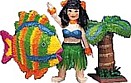 Luau Assortment - Fish, Hula Girl, Palm Tree