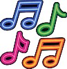 12" Assorted Musical Notes Cutouts
