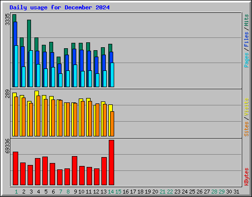 Daily usage for December 2024