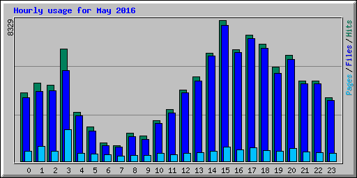 Hourly usage for May 2016
