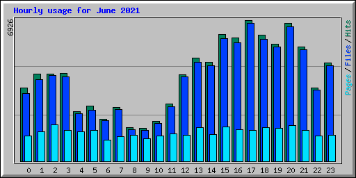 Hourly usage for June 2021