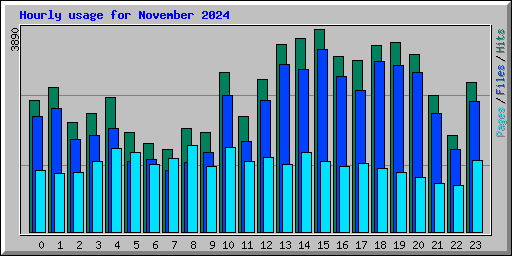 Hourly usage for November 2024
